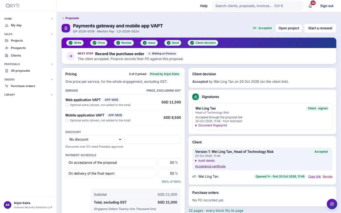 A proposal in review with comments and the issue checklist